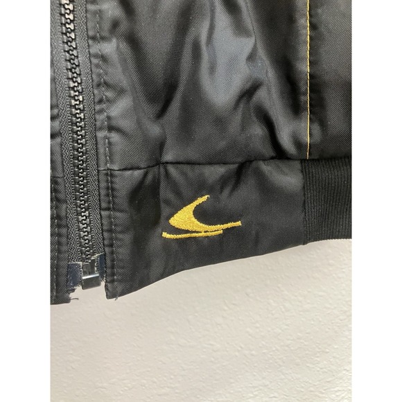 Vintage 80's SKI DOO Bombardier Black Yellow Snowmobile Jacket Womens 14 - Picture 2 of 15